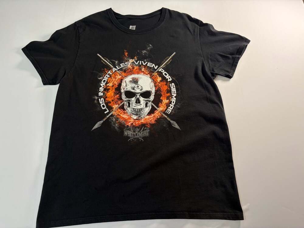 Bad Bunny & Damian Priest WrestleMania 37 WWE Authentic Graphic T-Shirt